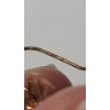 Image 4 : Single 10K Yellow Gold Earring With Rose Gold Floral Accent - Weight: 0.5g