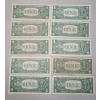 Image 10 : (10) Assorted Series $1 Silver Certificates - Series 1957, 1957A, 1957B - Face Value: $10