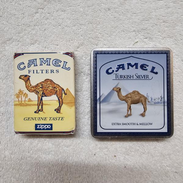 CAMEL LOT! Vintage Camel Zippo Lighter with Original Box and Limited Edition Turkish Silver Tin Case