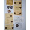 Image 1 : U.S. Custom House Treasury Tokens, x9 Lincoln Head Cents, 1984 24K Gold-Plated Kennedy Half Dollar