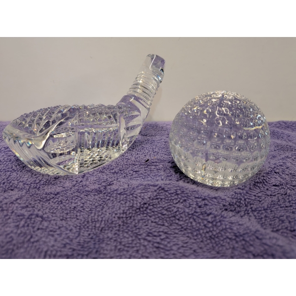Waterford Crystal Putter And Ball Amazing Collectors Piece