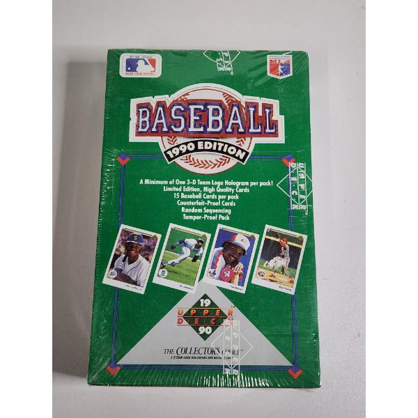 Upper Deck 1990 Baseball Sealed Wax Box - 36 Sealed Packs!
