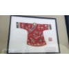 Image 1 : Rare Framed "SUZHOU" Embroidary 17 x 20 O/A - 11" x 9" Miniature Garmant Top - Very Collectible