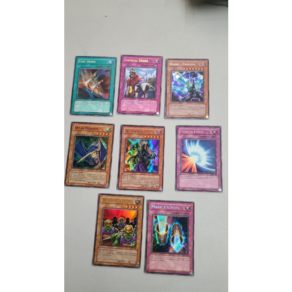 Lot of 8 Assorted Yu-Gi-Oh Trading Cards Including Helpoemer & More!