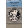 Image 2 : ANACS 2013-W EU70 DCAM ANACS Certified 1 Troy Ounce .999 Fine Silver American Eagle 