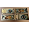 Image 1 : 4 Pcs -  Pure 24k .999 Gold Foil BITCOIN CRYPTO Notes  - Each Mint Condition - Pure Gold Laminated