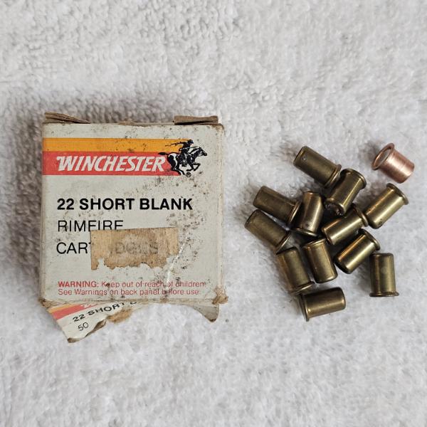 Box of Vintage Winchester .22 Short Blank Rimfire Cartridges