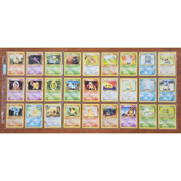 27 Asstd. Vintage Pokemon Trading Cards Including MANY BASE SET - Magmar, Magikarp, Bulbasaur & MORE