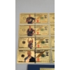 Image 2 : (8) Cold Stone Steve Austin 24K Gold Foil Banknotes Set w/ COA