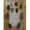 Image 1 : Fabulous Collection Of Ten Arrowheads With A Vintage Sales Slip For Them!