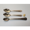 Image 1 : 3 Silver-Plated Baby Spoons & Gold-Filled Pin 