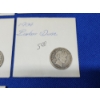 Image 10 : Assorted Coins: x8 90% Silver Barber Dimes & x1 1887 90% Silver Seated Liberty Dime, Mexican Coin