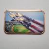 Image 2 : America's 250th Anniversary Baseball Flyover Colorized 1 AVDP oz .999 Fine Copper Bar