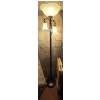 Image 1 : Floral Inspired Floor Lamp with 2 Down Facing Lights 72"