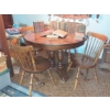 Image 1 : Maple Wood Kitchen / Dining Room Table With 4 Chairs & 16" Leaf,  45" 