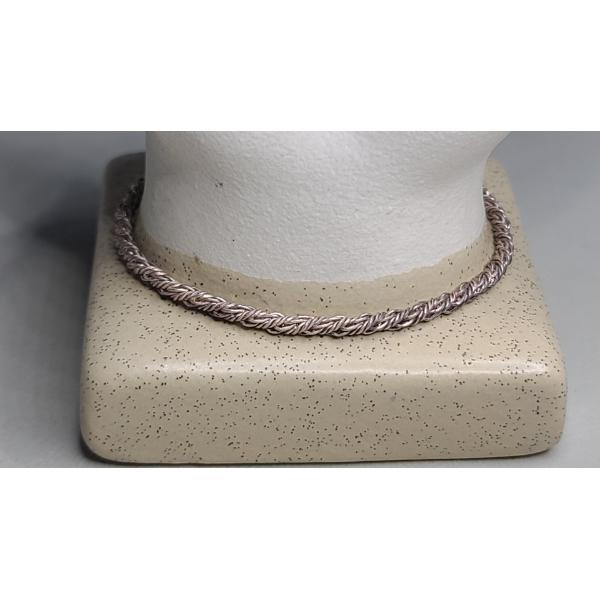 Sterling Silver 7" Twisted Rope Bracelet - Weight: 4.6g