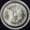 Image 4 : United States 1989 Silver 1 Oz American Eagle Round in Nice Acrylic Case With Black Display Holder