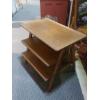 Image 2 : Very Unique MCM (Art Deco) 3 Tier Occassional Table -  All Maple - Appears To Be Hand Made