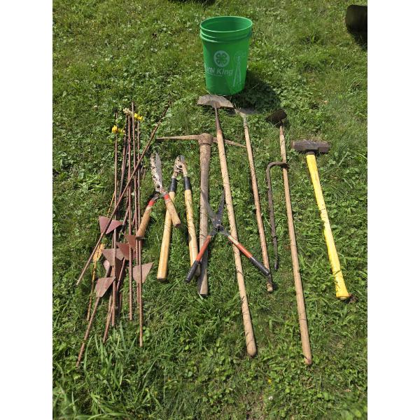  *Pick Up At Louisville Home - No Shipping Available* 5 Gallon Bucket, Sledge, Pick Axe, & More
