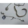 Image 2 : Sterling Silver Jewelry - 47.7  Grams total -  Bracelets (4) - Necklaces (2) - Heart Ring Size 4