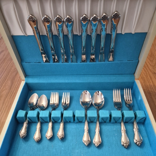 Pickup In Canton - Brand New Rogers 5 Pc Place Setting Stainless Flatware W Storage Case