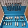 Image 1 : Pickup In Canton - Brand New Rogers 5 Pc Place Setting Stainless Flatware W Storage Case