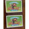 Image 1 : 1985 Garbage Pail Kids - Tongue Tied Tim & Marty Mouthful Cards - 48A & 48B - Mint Condition
