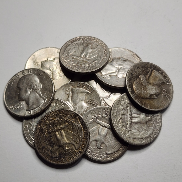 $3.00 Face Value in Assorted 90% Silver United States Quarters