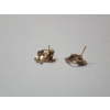 Image 2 : 14K Multi-Color Gold Leaf Stud Earrings - Total Weight: 0.9g