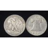 Image 2 : 1937 90% Silver Walking Liberty Half Dollar & 1960 90% Silver Franklin Half Dollar - Face Value: $1