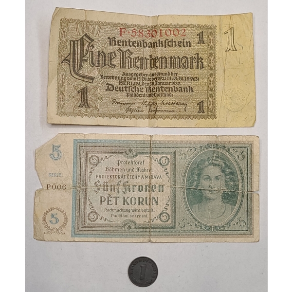 German Issued Paper & Coin Currency 