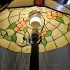 Image 3 : Tiffany-Style Stained Glass Table Lamp (23" tall) - Minor Cracks in Glass Lampshade (see pics)