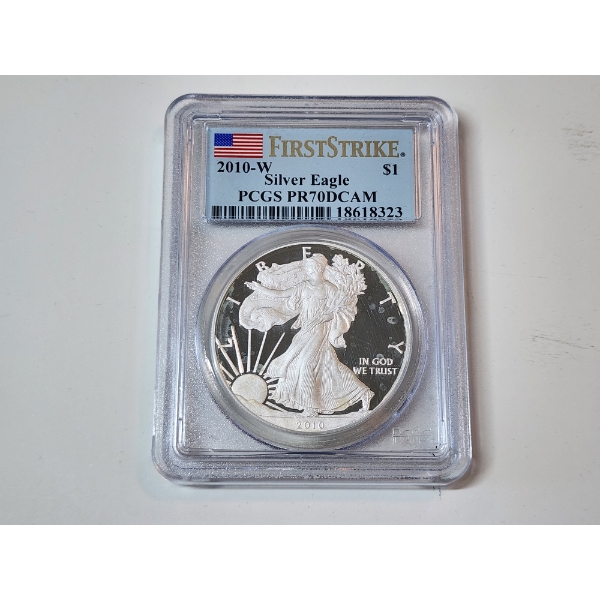 PCGS PR70DCAM First Strike 2010-W American Silver Eagle 1 oz .999 Fine Silver 