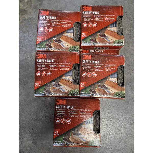 Five Boxes Of  New 3M Safety Walk 15ft Of Non Slip Tape 