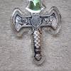 Image 3 : 2025 One Ounce .999 Fine Silver Collectible Excalibur 5000 Francs Sword Coin Green w/ Crystal Blade