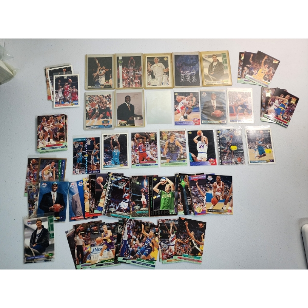 Lot of Assorted Basketball Trading Cards: 1990's Upper Deck, Fleer