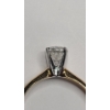 Image 7 : 14K Gold Solitaire Engagment Ring With Approx 1/2 Carat Round Cut Diamond - Size 7 - Weight: 2.2g