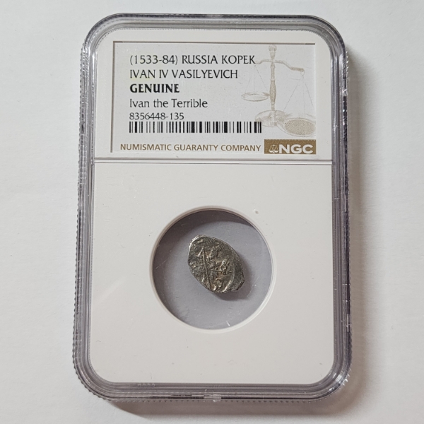 NGC Genuine 1533-84 Russia Kopek Ivan IV Vasilyevich Ivan the Terrible 