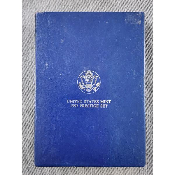 United States Mint 1993 Prestige Set Ft. Commemorative 90% Silver Dollar & Half ~ In Original Box