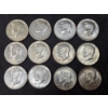 Image 1 : (12) Kennedy Half Dollars 40% Silver - $6 FV