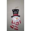 Image 1 : Merry Christmas Snowman Metal Hanging Sign - 19in Tall