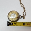 Image 4 : Vintage Gold-Tone Filigree Lucerne Swiss-Made Mechanical Pendant Watch