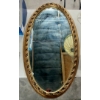 Image 1 : 2 Pcs Gold Surround Large Oval Wall Mirror & Oval Metal Filigree Photo Desk Frame