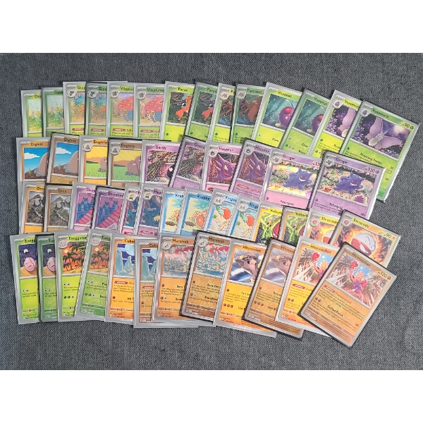 50 Assorted Common, Rare, Reverse Holo, & Holo Pokemon Trading Cards - NEAR MINT - ENGLISH