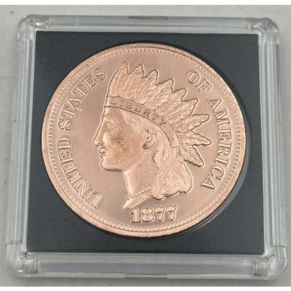 1877 Indian Head Cent Design 1 ADVP .999 Copper Round