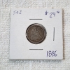 Image 1 : 1886 Seated Liberty Dime - 90% Silver U.S. Coin 