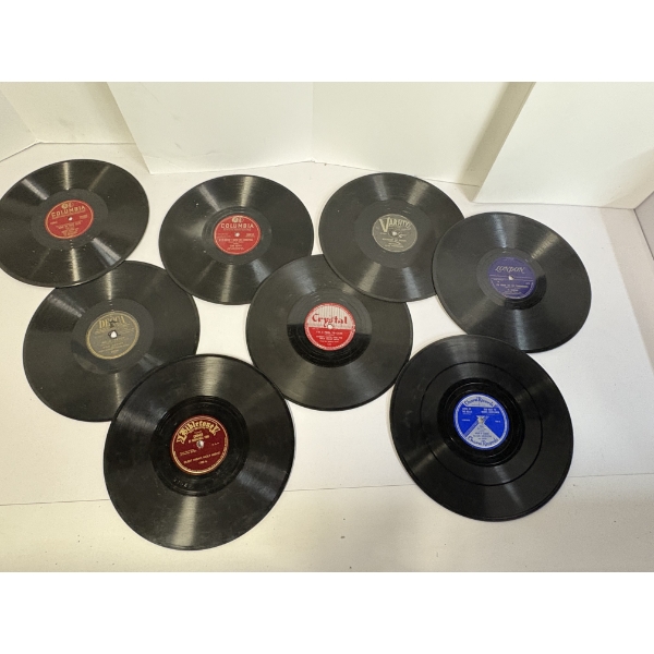 8 Records (no sleeves) - Columbia - Crystal - Bibletone - Charm Records