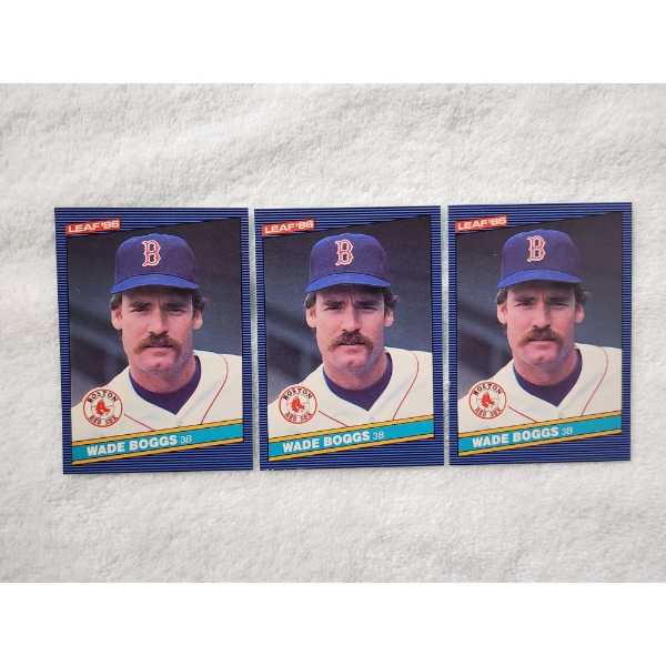 Three 1985 Leaf-Donruss #168 Wade Boggs Baseball Trading Cards
