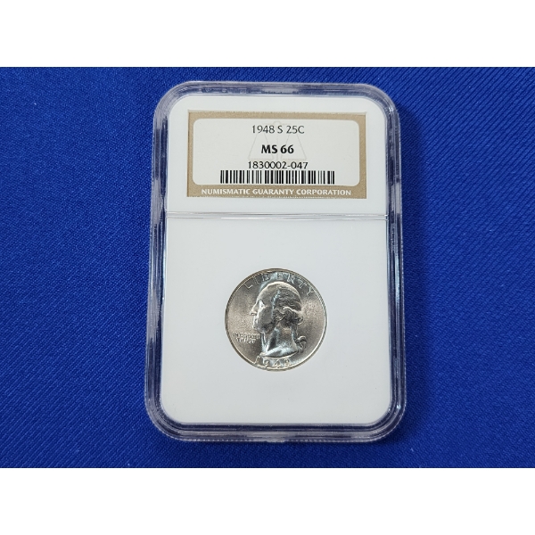 NGC MS 66 1948-S Silver Washington Quarter