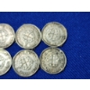 Image 4 : x6 1941 British 3 Pence Silver Coins ASW: 0.042 oz Each